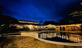 Pool at night